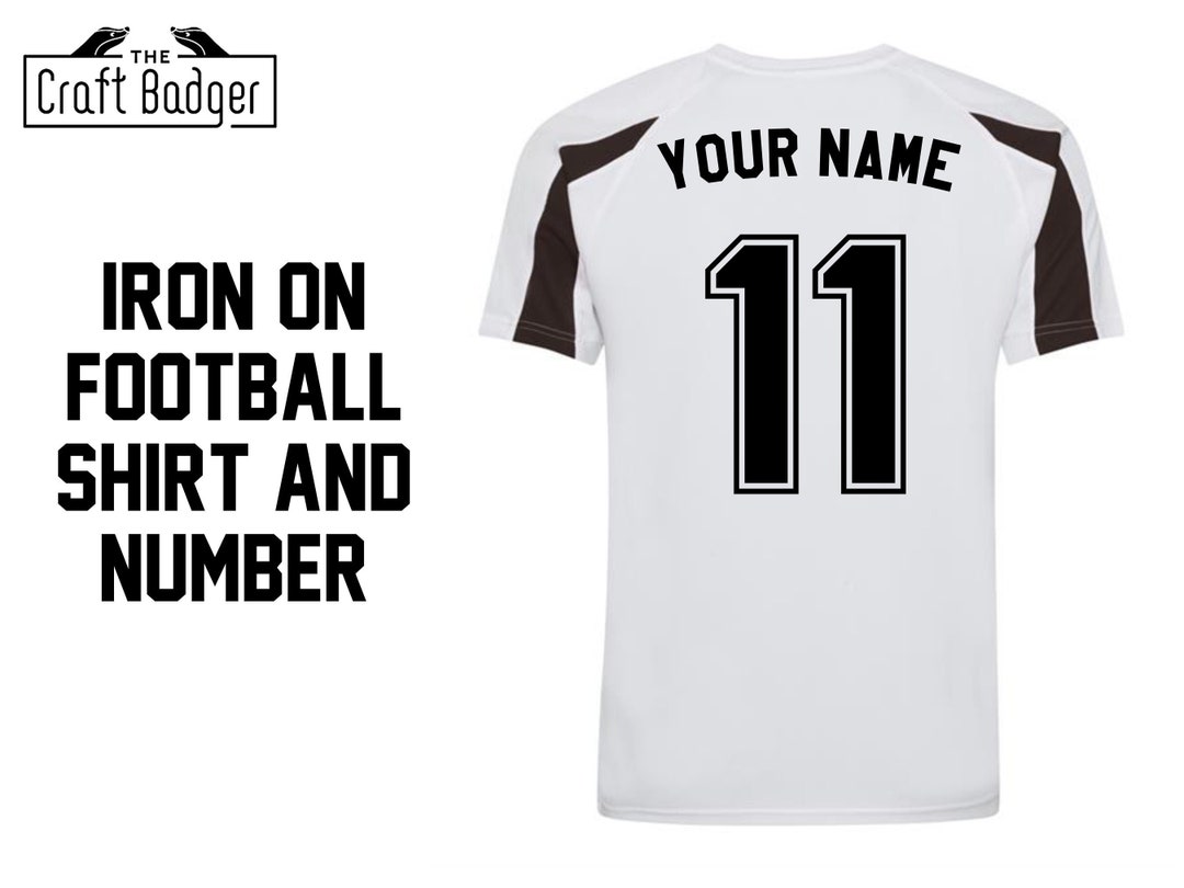 Iron on Custom Football Shirt Name and Number for Football Kits. Style