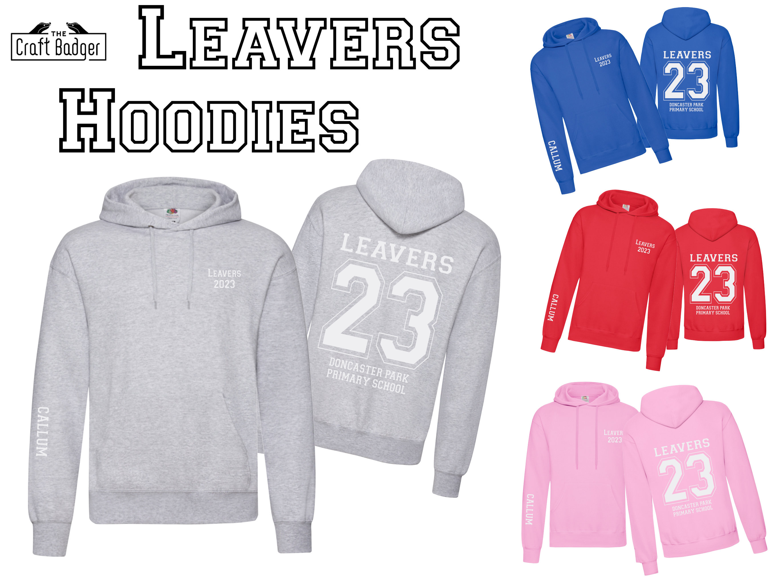 School Leavers Hoodies With Name on Arm. - Etsy