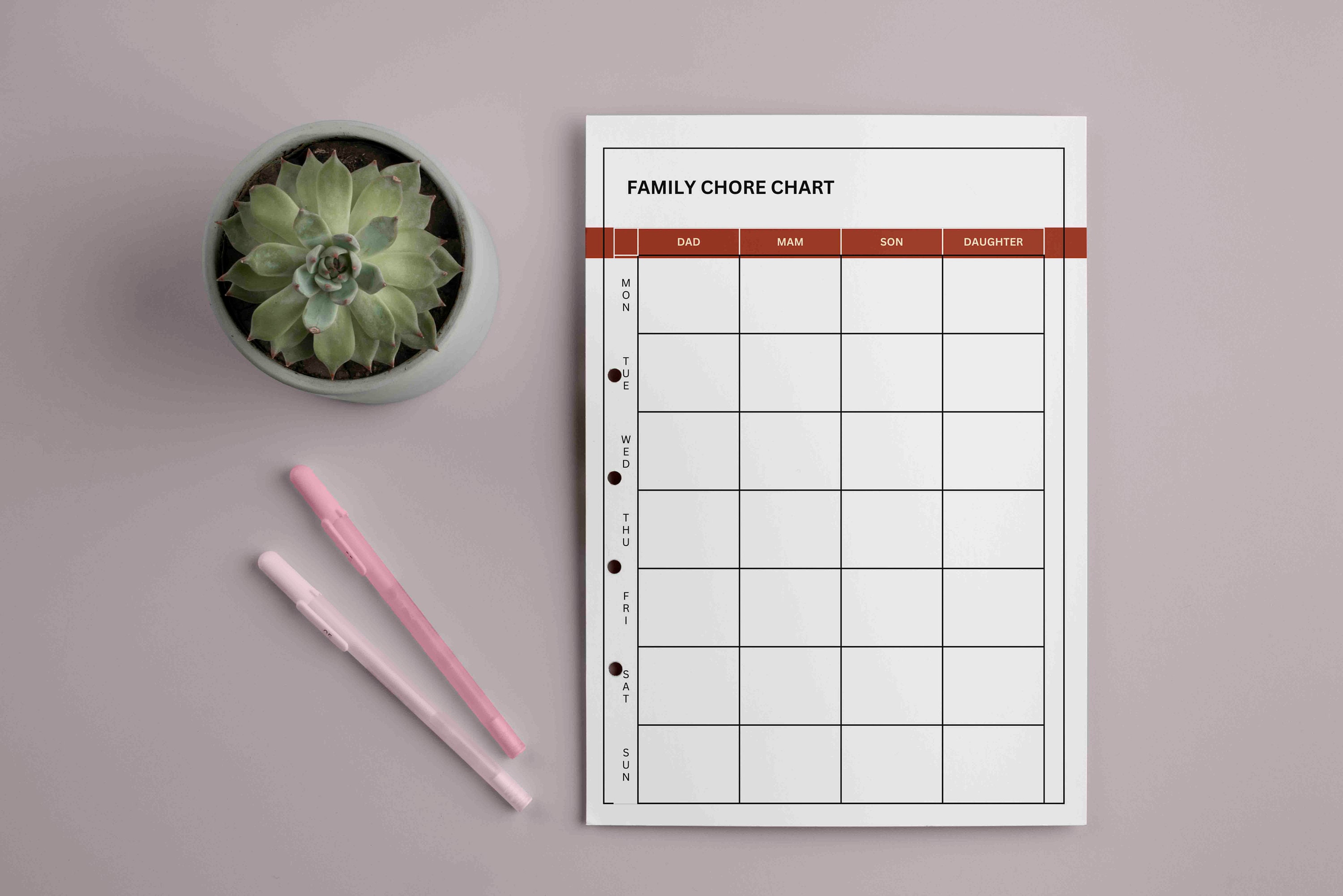 Printable Family Routine Template Family Schedule Printable, Family Chores, Weekly Family Schedule ...