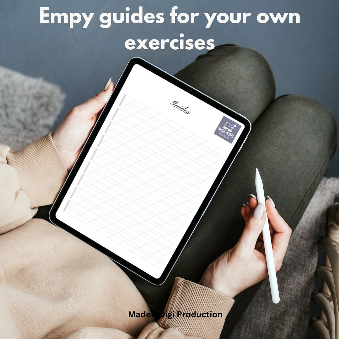 Copperplate Calligraphy Practice Sheets Digital Worksheets Guide sheets ...