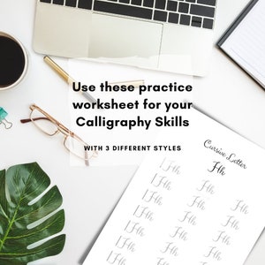 BUNDLE: Modern Calligraphy Worksheets | Hand Lettering Worksheets | Calligraphy practice | Handlettering Practice Sheets | Script Lettering