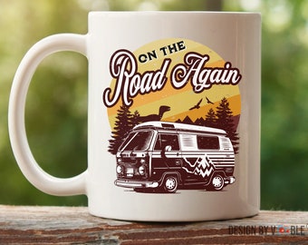 Tasse sur la route pour camping-car | Tasse de voyage sur la route | Tasse pour RV Road Trip | Tasse de camping-car | Tasse de campeur d'aventure RV | Tasse pour camping-car