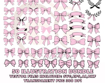 Bow svg, Ribbon Coquette Bow SVG Bundle, Ribbon SVG, pink bow svg,coquette ribbon SVG, Bow Clip Art, Bow Svg Png, Hair Bow Svg, Bow Tie Svg