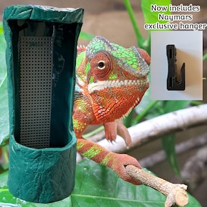 Naymars&#39; Lizard-Alley Cricket Feeder. Durable made in the USA chameleon insect feeder. Natural looking for your reptile enclosure.