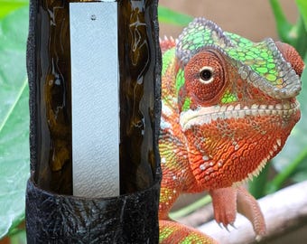 Naymars' Lizard-Alley Cricket Feeder. Durable made in the USA chameleon insect feeder. Natural looking for your reptile enclosure.