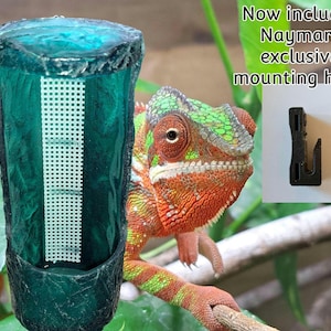Naymars&#39; Lizard-Alley Cricket Feeder. Durable made in the USA chameleon insect feeder. Natural looking for your reptile enclosure.