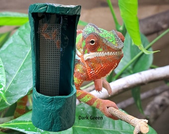 Naymars' Lizard-Alley Cricket Feeder. Durable made in the USA chameleon insect feeder. Natural looking for your reptile enclosure.