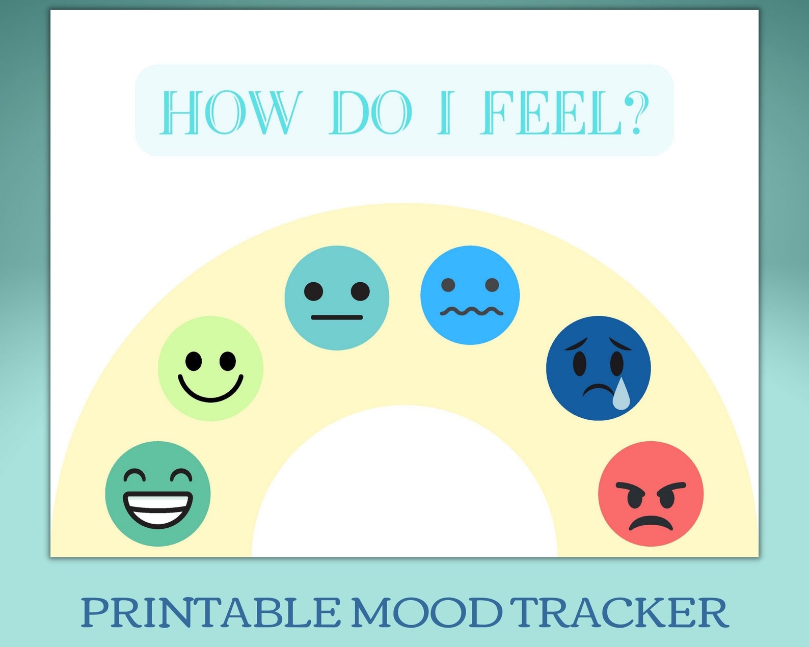 Mood Tracker Printable Mood Tracker for Kids Emotions Chart Etsy Finland