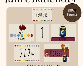 Jahreskalender Bildkarten Kita und Grundschule Dauerkalender
