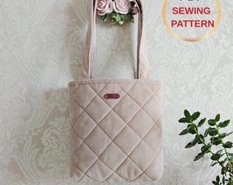 Patron de couture PDF de sac souple avec noeud : Patron de couture de sac seau pour débutants PDF (téléchargement numérique)