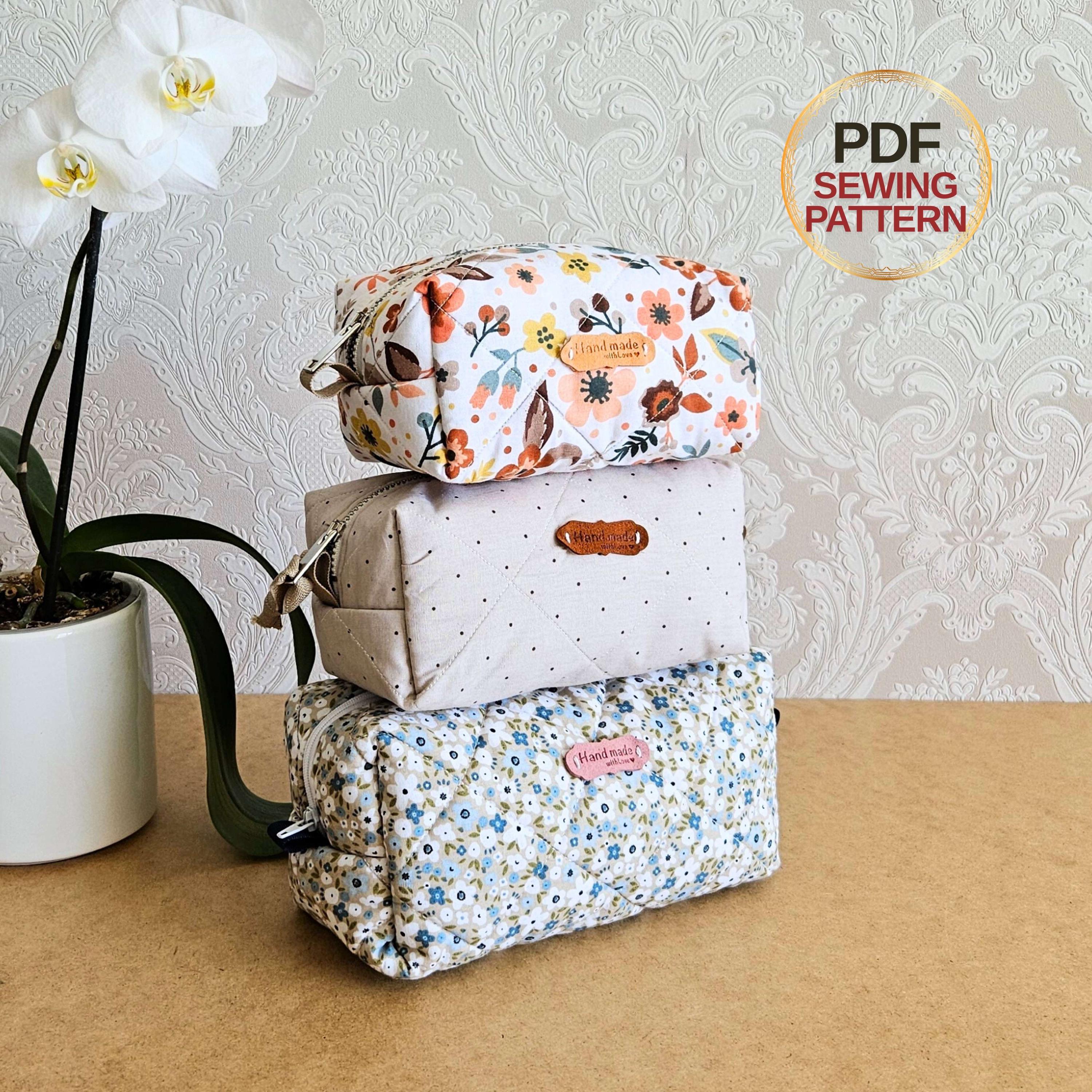 Patron de couture pochette carrée | 3 tailles | Sac à fermeture éclair PDF | Modèle de trousse de maquillage | Sac de rangement | Idée cadeau DIY | Trousse de toilette | Fichier numérique