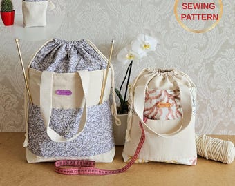 Modèle de sac à cordon, modèle de couture de sac, seau bap, deux tailles, modèle de sac pour débutant, produits numériques, modèles
