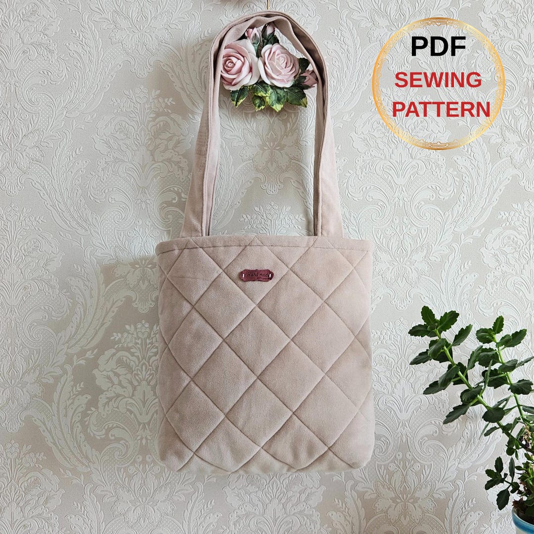 Quilted Tote Bag PDF Sewing Pattern | Puffer Bucket Bag | Soft Shoulder ...