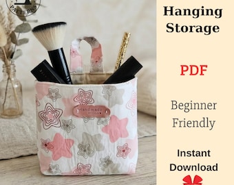 Mini hangende opbergdoos naaipatroon, pdf-naaipatroon en zelfstudie voor hangende opbergdozen, snelle opslagorganisatie, cadeau voor haar