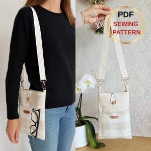 Phone & Passport Bag PDF Pattern | Small Crossbody Travel Bag Sewing Tutorial | Easy DIY Mini Sling Bag | Instant Download