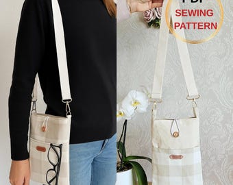 Phone & Passport Bag PDF Pattern | Small Crossbody Travel Bag Sewing Tutorial | Easy DIY Mini Sling Bag | Instant Download