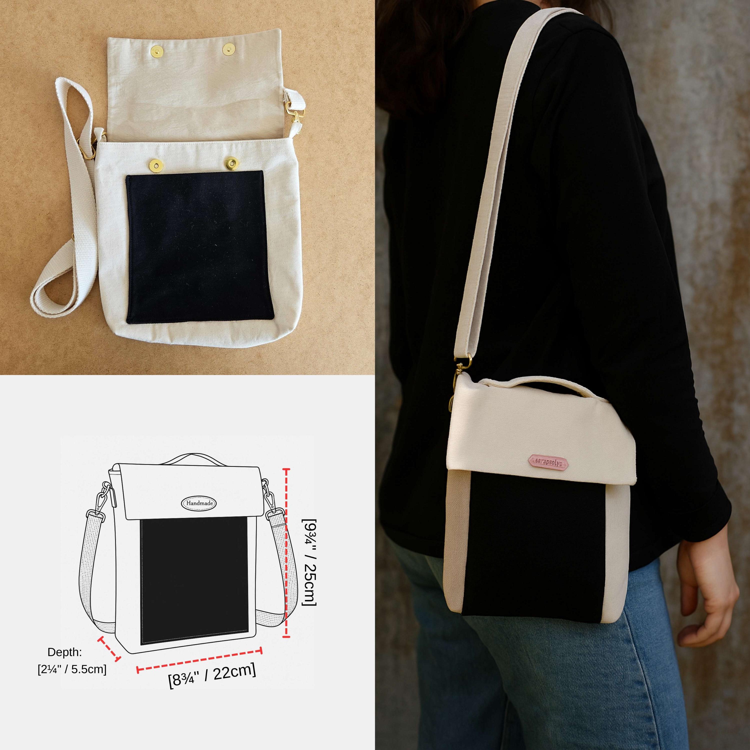 Crossbody Bag PDF Sewing Pattern | DIY Messenger Purse | Small Shoulder ...