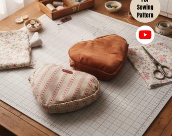 Cosmatische Herd Tasche Muster PDF, Makeup Tasche Muster, Cosmatische Tasche, PDF Nähanleitung, Video Anleitung, Digitale Produkte DIY