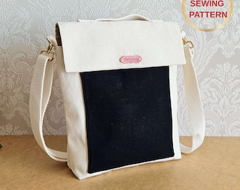 Crossbody Bag Sewing Pattern in PDF files, Messenger bag pattern, shoulder bag, Crossbody bag, Bag PDF, instant download