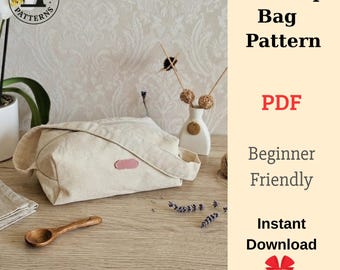 Naaipatroon make-uptas, patroon make-uptasje, make-uptasje voor op reis, patroon toilettas, pdf-download