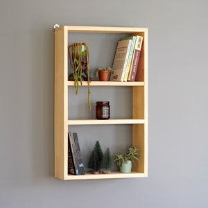 1pc Wall Shelf With Divider, Adhesive Wall Mounted Hanging