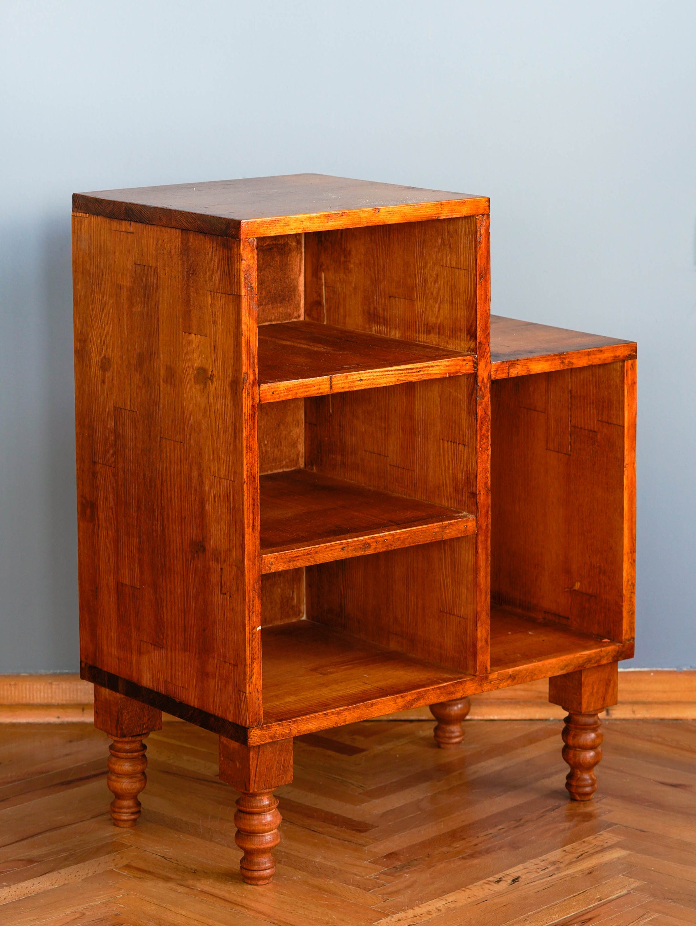 Pine Wood Vintage Look Commode, Ethnic French Style End Side Table ...