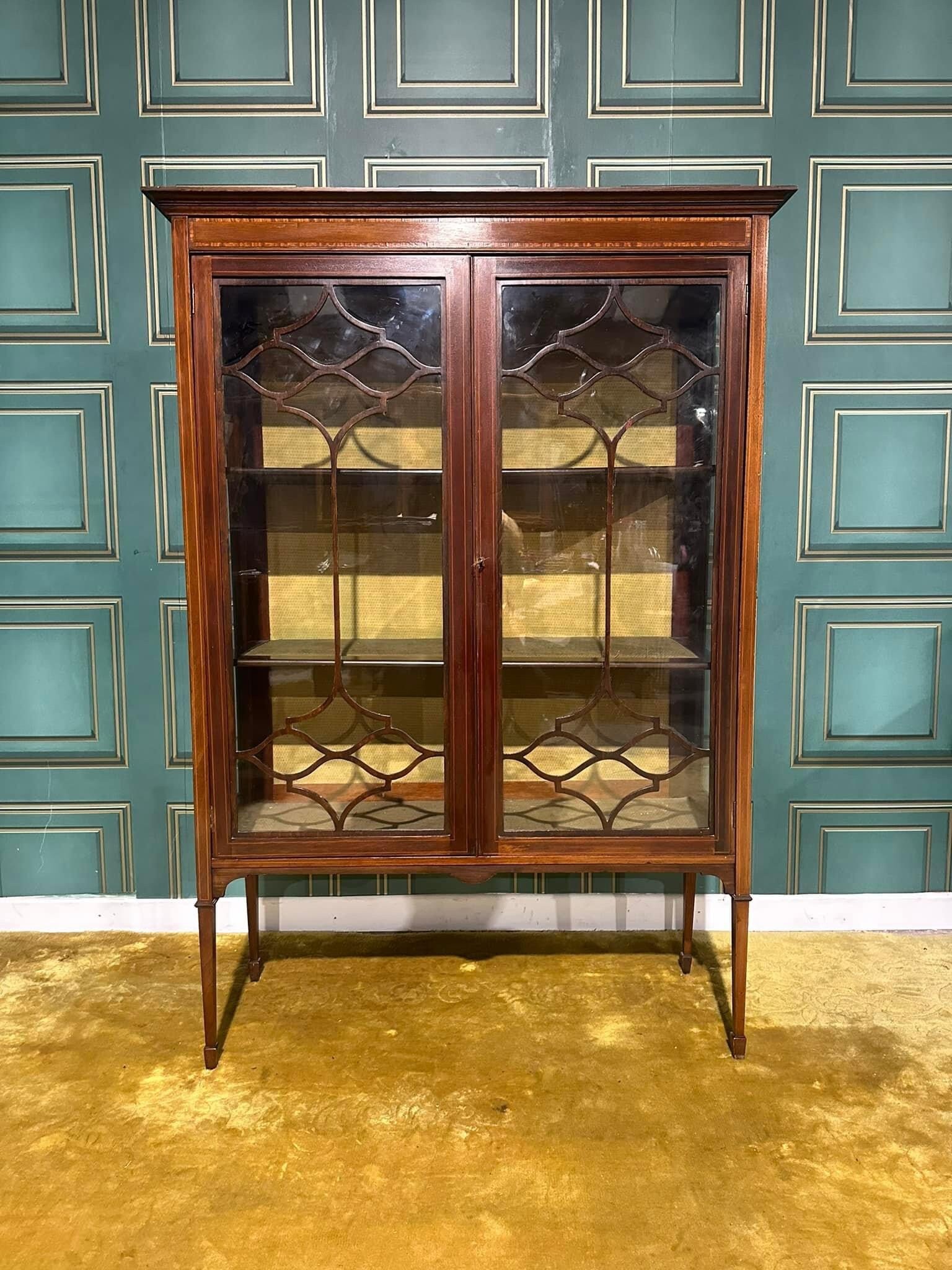Antique Display Cabinet Etsy UK