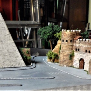 Handmade Diorama - Pyramid of Cestius and Porta San Paolo