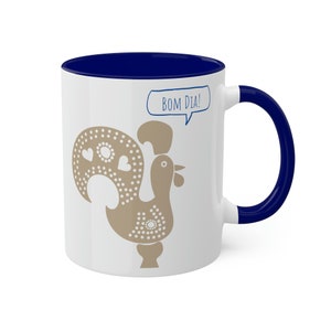 Portuguese Rooster, Bom Dia, Let&#39;s Have a Good Day, Colorful Mugs, 11oz