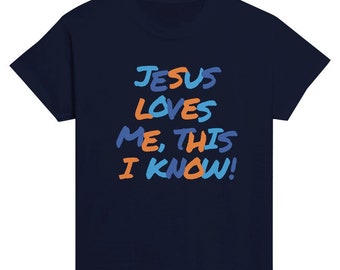 Jesus Loves Me Kids Crewneck T-shirt: Christian Message