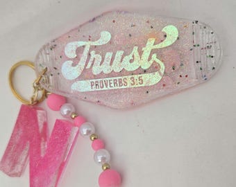 Motel Keychain- Trust- Proverbs 3:5-6