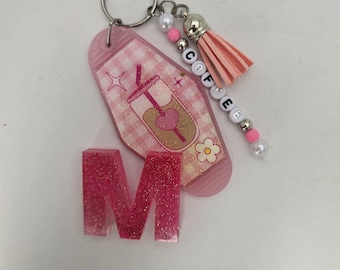 Motel Keychain for a girly coffee lover