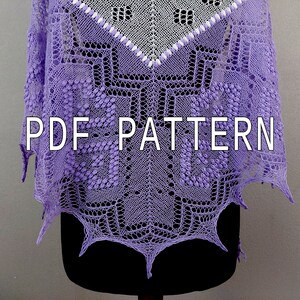Estonian Triangle Lace Shawl &quot;Nothing Lasts Forever&quot; PDF knitting pattern with English instructions
