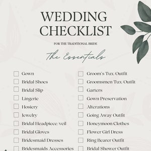 Wedding Checklist