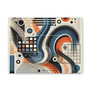 Abstracte muurkunst canvas, modern huisdecor, geometrische print, stijlvolle kunstwerken voor woonkamer, kantoor en cadeaus