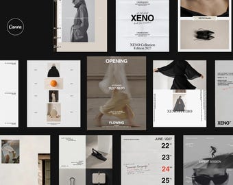 XENO (III) Instagram Post Templates | 35 Editable Canva Social Media Layouts
