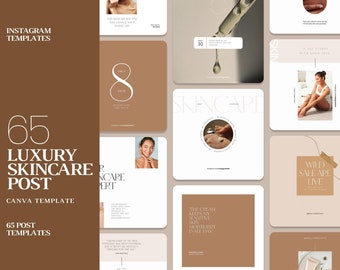 Skincare Instagram Post Template: 65 Beauty Templates (Canva)