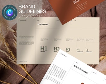 Brand Guidelines Template: 61 Page Canva Brand Book