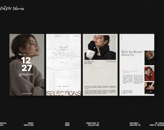 35 Instagram Stories | Social Media Templates For Canva | OREN (I)
