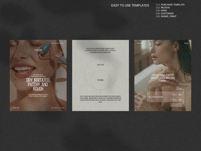 This Skincare Instagram Post Bundle Kit features beautifully designed, fully editable Canva templates in a calming Forest Retreat color palette, perfect for skincare brands, beauty influencers, and salons to showcase their products, tutorials, and promotions while ensuring a cohesive aesthetic across social media, with simple drag-and-drop editing for effortless customization.
