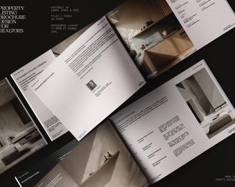 Luxury Real Estate Brochure Canva Templates, 40-Page Property Magazine Template for Realtor Marketing, Editable listing presentation Catalog