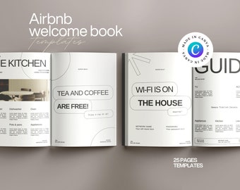 Editable Airbnb Welcome Book Template: Vacation Rental Guest Guide (Canva)