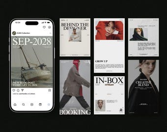 70+ Instagram Post & Story Templates | Editable Canva Social Media Kit Layout | ZUNO Bundle (I)