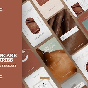 65 Skincare Instagram story Templates | Esthetician Instagram Template | Social Media Template for Skincare | IG Template | canva Templates
