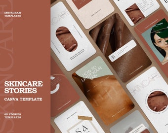 Skincare Instagram Story Templates: Esthetician Social Media (Canva)