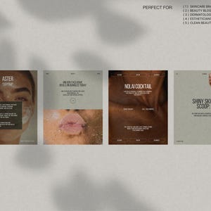 This Skincare Instagram Post Bundle Kit features beautifully designed, fully editable Canva templates in a calming Forest Retreat color palette, perfect for skincare brands, beauty influencers, and salons to showcase their products, tutorials, and promotions while ensuring a cohesive aesthetic across social media, with simple drag-and-drop editing for effortless customization.