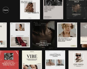 35 Modern Instagram Posts | Business Social Media Templates For Canva | ZUNO (II)