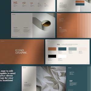 Branding Kit Template, 61 Page Brand Guidelines, Branding Palette, Canva Template, Brand Book, Branding Package, Branding Palette, Brand Strategy, branding guidelines