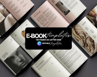 100-Page Ebook Template: Editable Canva Coaching Workbook (Digital Download)