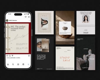 70 Social Media Kit Templates | Editable Canva Instagram Posts and Stories for Business Marketing
